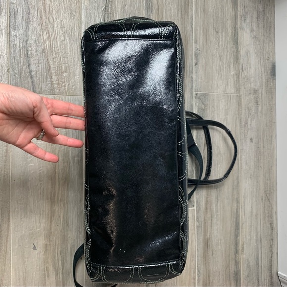 Coach black patent leather diaper bag - Picture 10 of 13